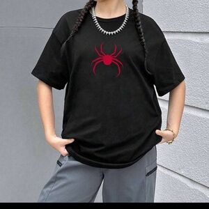 Teen Girls Simple Printed Crew Neck Short Sleeve T-Shirt 14Y